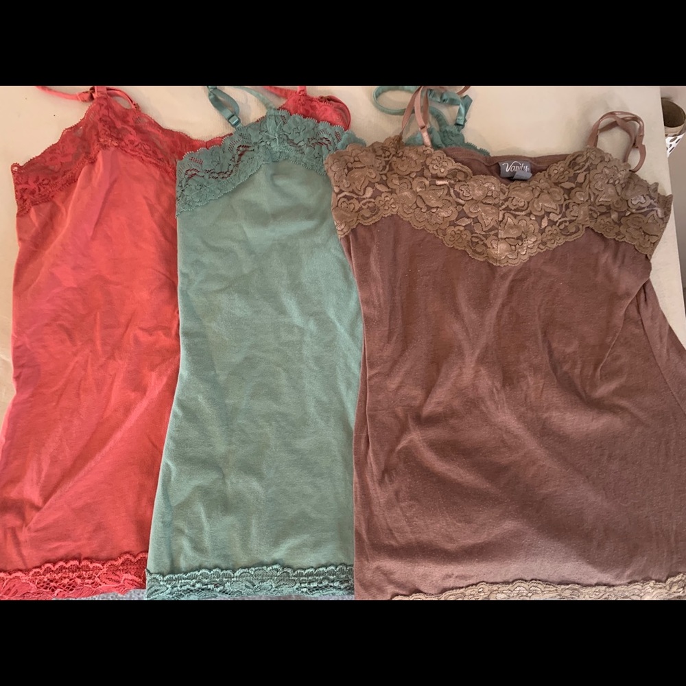 Lace trim tanks